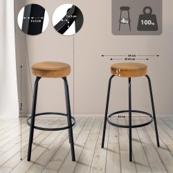 taburete de bar de terciopelo Kamari