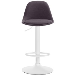 Taburete de bar Kiel en tela blanca