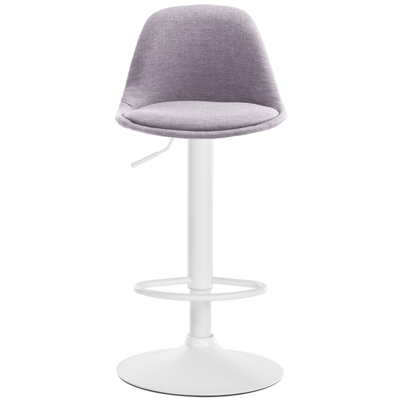 Taburete de bar Kiel en tela blanca