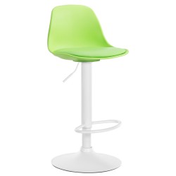 Taburete de bar Kiel, imitación de cuero, blanco