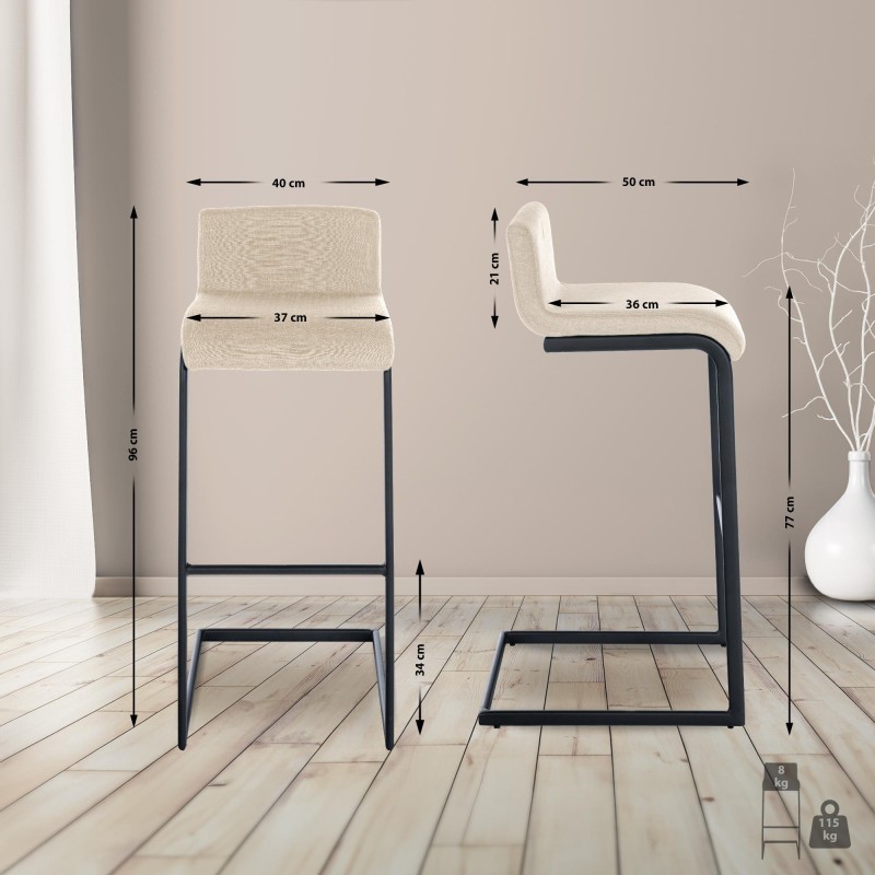 Taburete de bar Newport, tela B