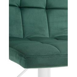 Juego de 2 taburetes de bar de terciopelo blanco procedentes de Perú