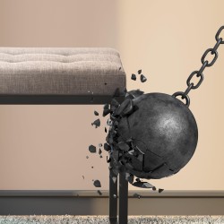 Taburete de tela Barci B