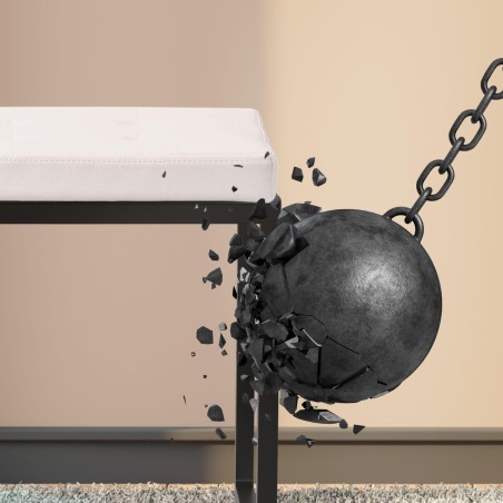 Banco Barci B en imitación de cuero