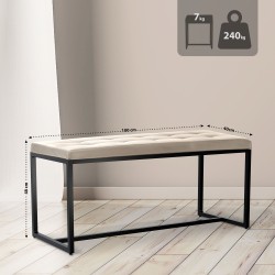 Banco Barci B en imitación de cuero