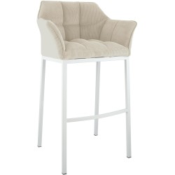 Taburete de bar Damaso W Cord con base de 4 patas