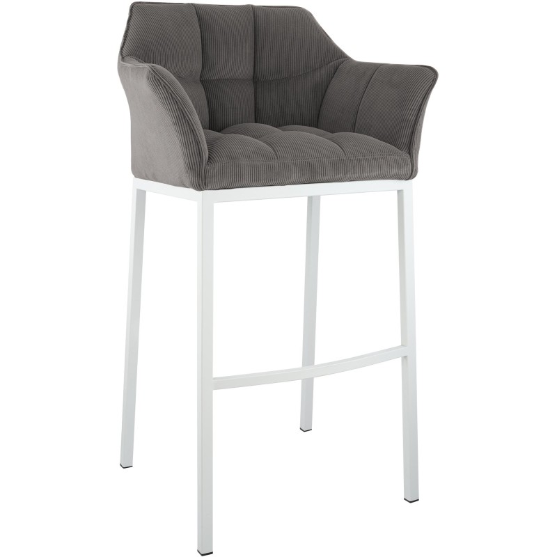 Taburete de bar Damaso W Cord con base de 4 patas