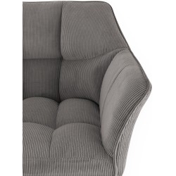 Taburete de bar Damaso W Cord con base de 4 patas