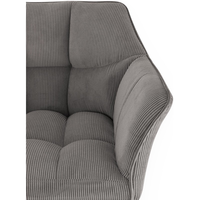 Taburete de bar Damaso W Cord con base de 4 patas