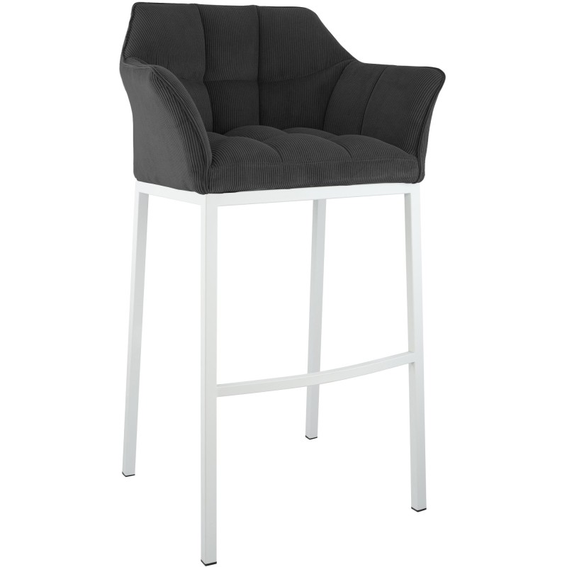 Taburete de bar Damaso W Cord con base de 4 patas