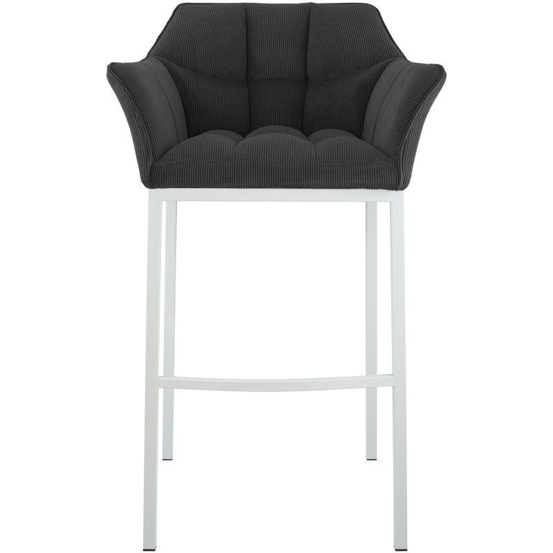 Taburete de bar Damaso W Cord con base de 4 patas