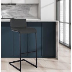 Juego de 2 taburetes de bar Newport B en piel sintética