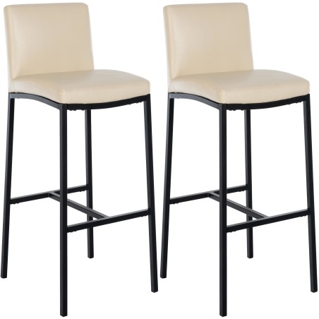 Juego de 2 taburetes de bar Freeport en piel sintética B