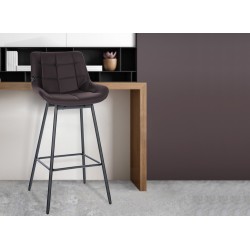 Juego de 4 taburetes giratorios Weston de piel sintética