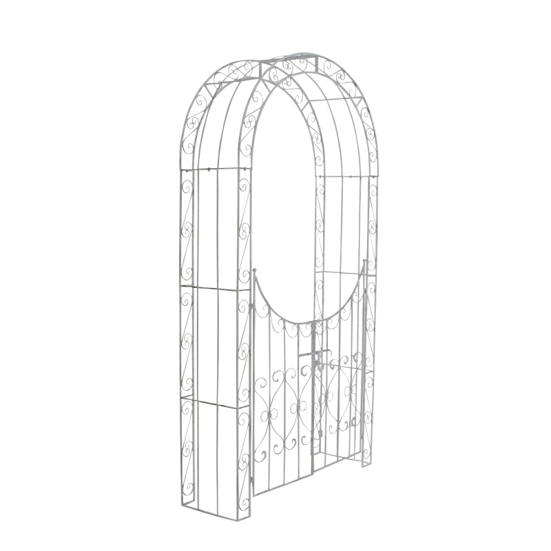 Arco de rosas con puerta Sina blanca antigua