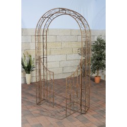 Arco de rosas con portal Sina marrón antiguo