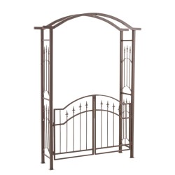 Arco rosa de Luxor con puerta marrón