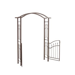 Arco rosa de Luxor con puerta marrón