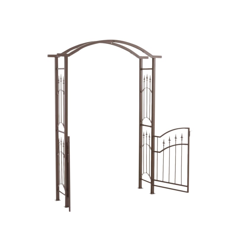 Arco rosa de Luxor con puerta marrón