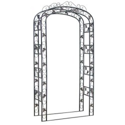 arco adornado con rosas negras