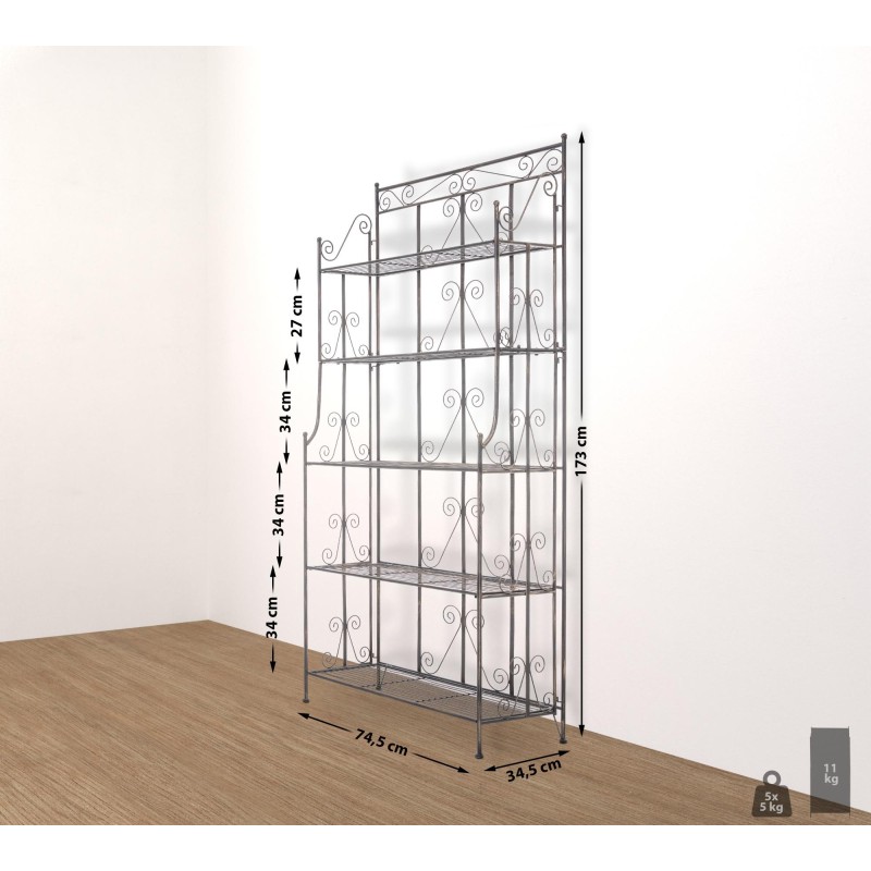 Estante de bronce Ciara