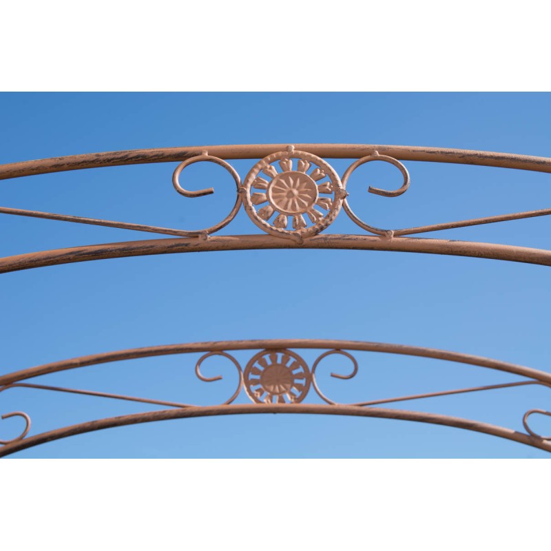 Arco de rosas con puerta Melissa marrón antigua