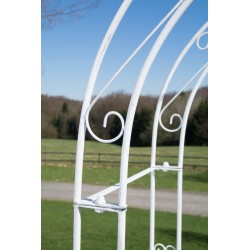 Arco de rosas con puerta Melissa blanca antigua