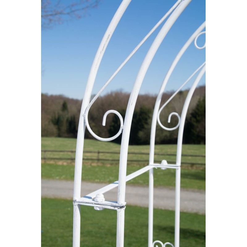 Arco de rosas con puerta Melissa blanca antigua