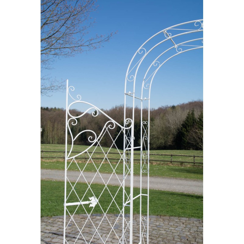 Arco de rosas con puerta Melissa blanca antigua