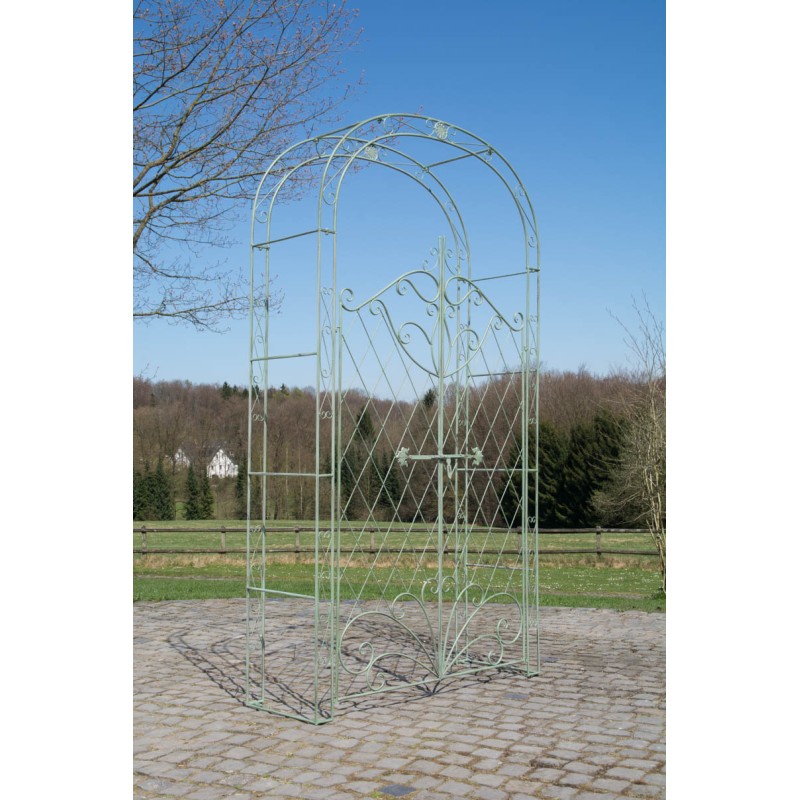 Arco de rosas con puerta Melissa verde antigua