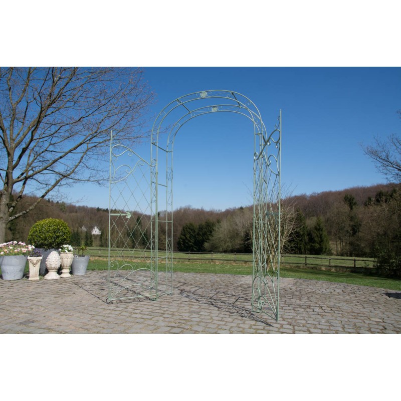 Arco de rosas con puerta Melissa verde antigua