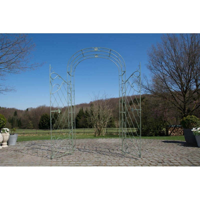 Arco de rosas con puerta Melissa verde antigua