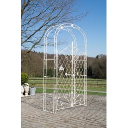 Arco de rosas con puerta Melissa color crema antigua