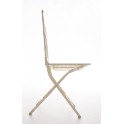 Silla plegable ASINA, color crema antiguo