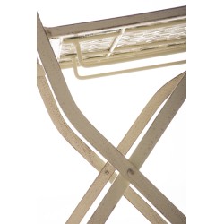 Silla plegable ASINA, color crema antiguo