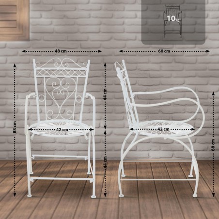 Silla Sheela, blanca