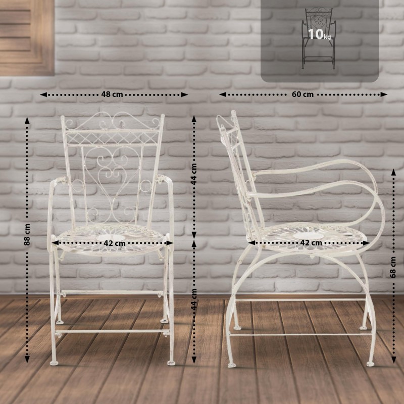 Silla Sheela, color crema antiguo