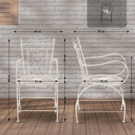 Silla Sheela, color crema antiguo