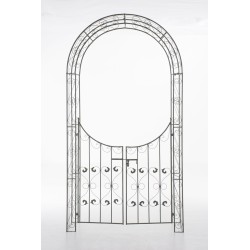 Arco de rosas con portal Sina verde antiguo