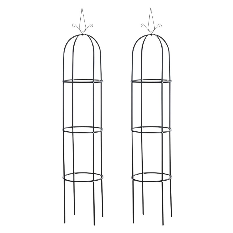 Juego de 2 columnas Romantika rosa y negro