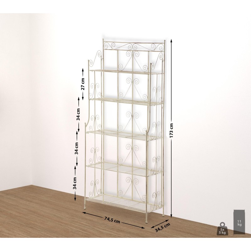 Estante Ciara, crema antigua