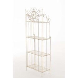 Estante antiguo color crema con motivos florales