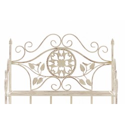 Estante antiguo color crema con motivos florales