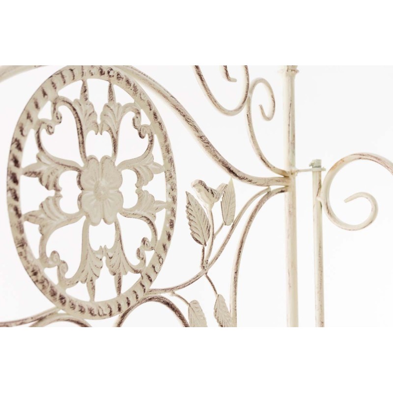 Estante antiguo color crema con motivos florales