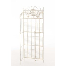 Estante antiguo color crema con motivos florales