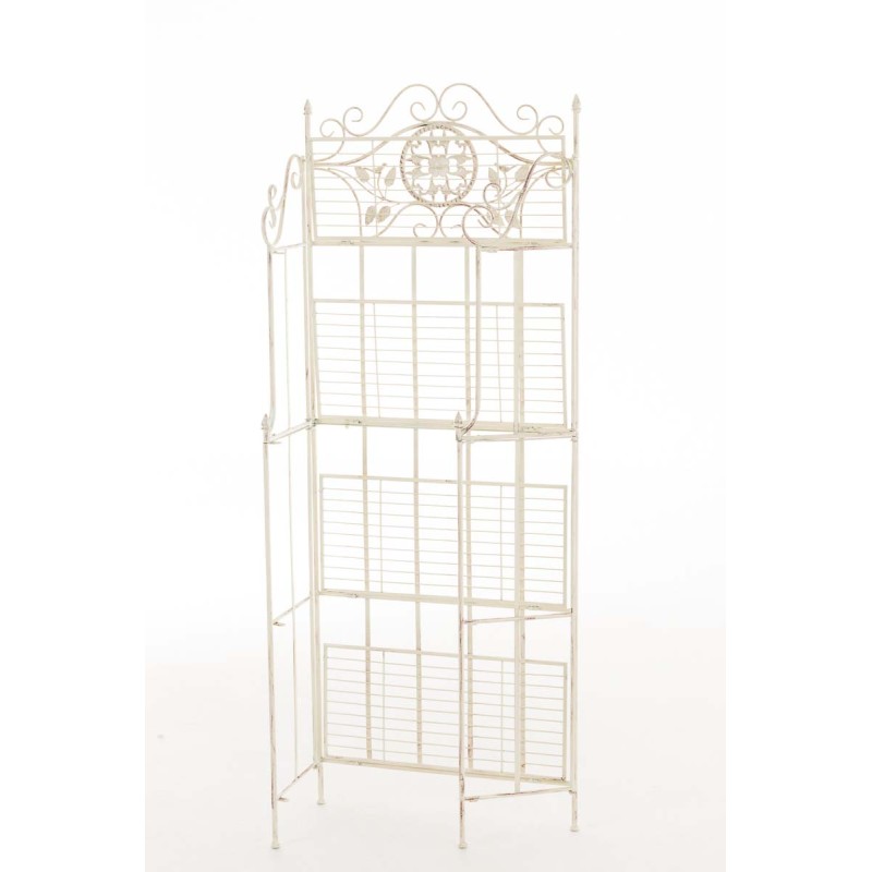 Estante antiguo color crema con motivos florales