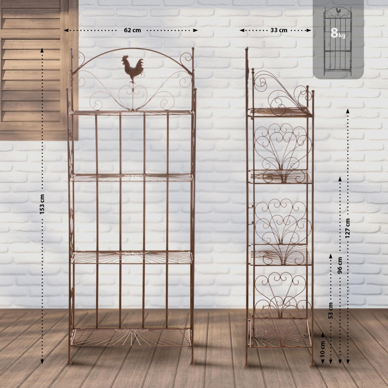 Estantería Mia, marrón antiguo