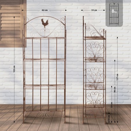 Estantería Mia, marrón antiguo