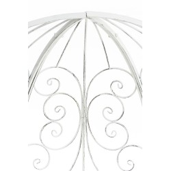 Pabellón semiabierto Rosie con banco blanco antiguo