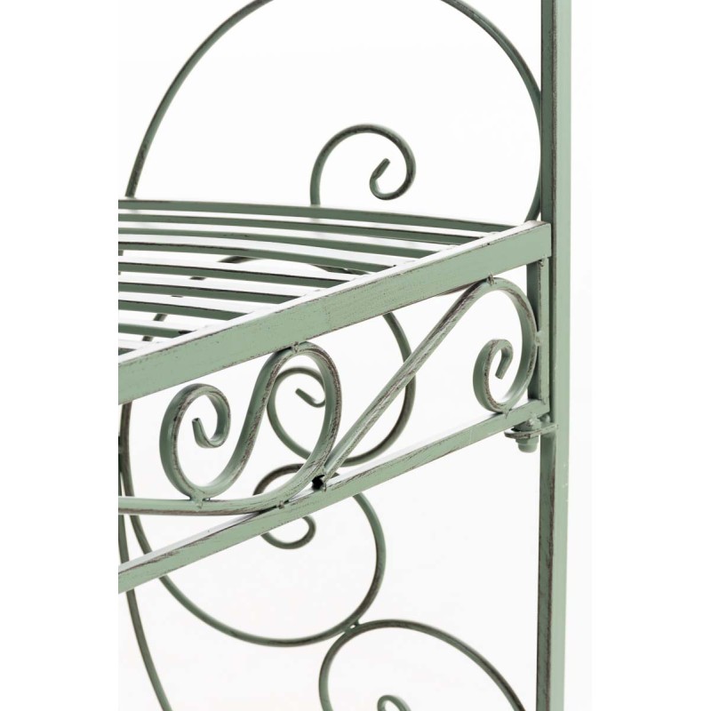 Pabellón semiabierto Rosie con banco verde antiguo